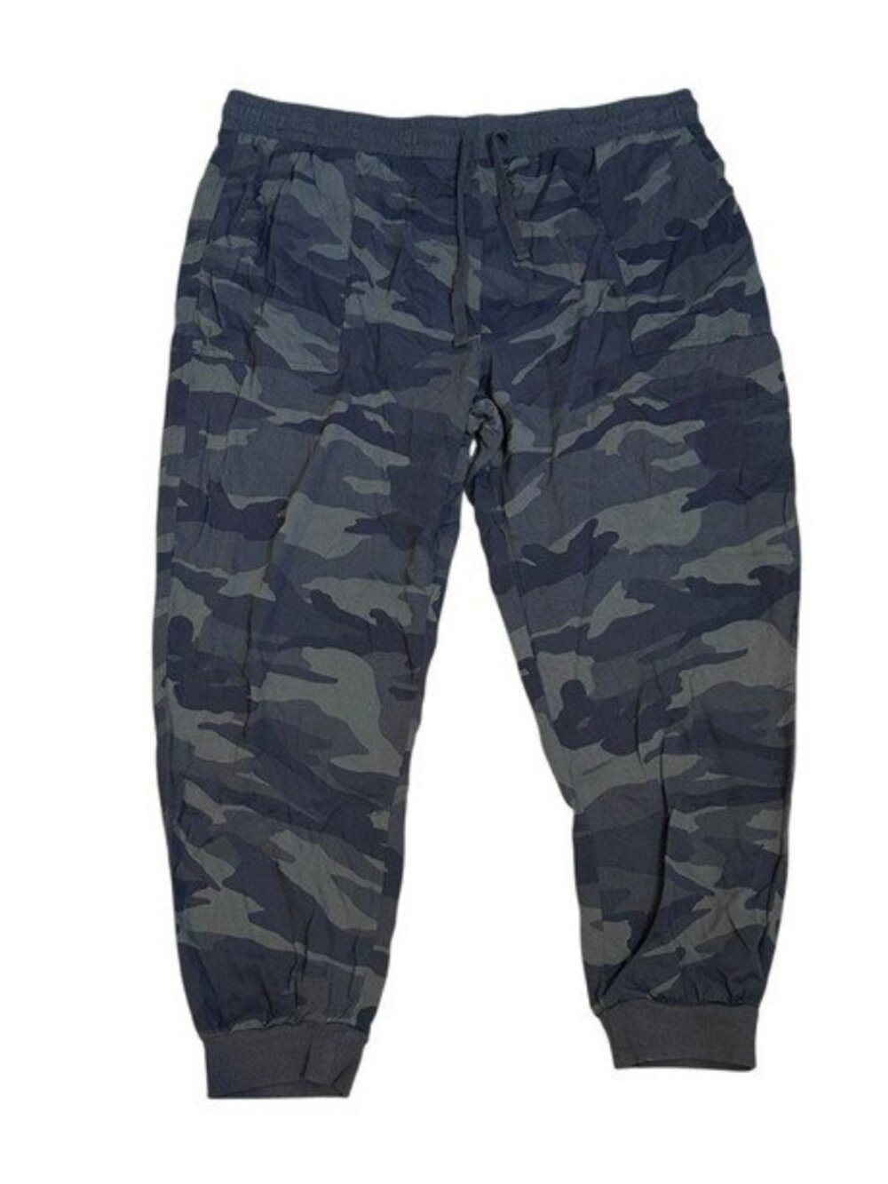 Splendid Lakeside Camo Jogger Pants Womens XXL Gray Green Rayon Pull On Casual